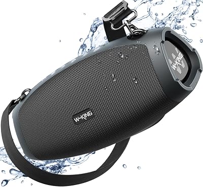 W-KING Bluetooth Speaker, 120W Max Portable Loud Speakers Wireless Bluetooth Boombox, 70W IPX6 Waterproof Outdoor Party Large Big Speaker, Triple Passive Radiator/Subwoofers*2-Deep Bass/42H/TF/AUX/EQ