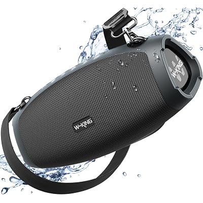 W-KING Bluetooth Speaker, 120W Peak Outdoor Loud Portable Speakers Bluetooth Wireless Boombox, IPX6 Waterproof Party Large Speaker, 70W Triple Passive Radiators-Deep Bass/Subwoofer*2, 42H, TF, AUX/EQ
