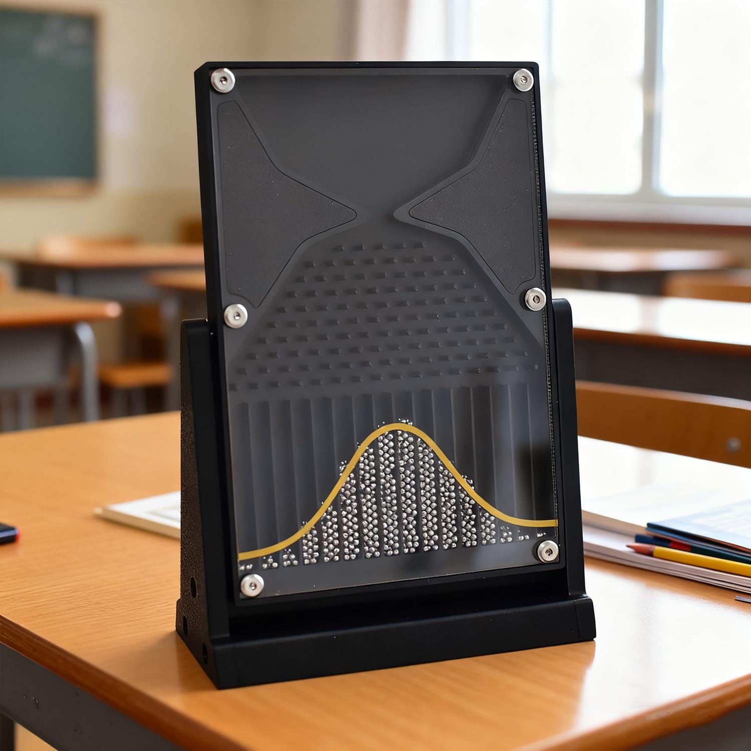 Model matematyczny rozkładu normalnego z krzywą, narzędzie do nauczania statystyk dla laboratorium fizyki, wzbudza ciekawość i poprawia naukę