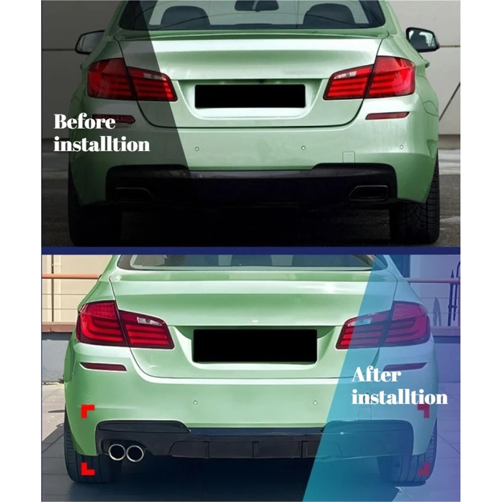 Spojlery tylne Do Bmw Serii 5 F10 F11 2011-2017 Spojler samochodowy | Dyfuzor Tylnego Zderzaka Splitter Modyfikacja Stylizacji Samochodu Na Zewnątrz