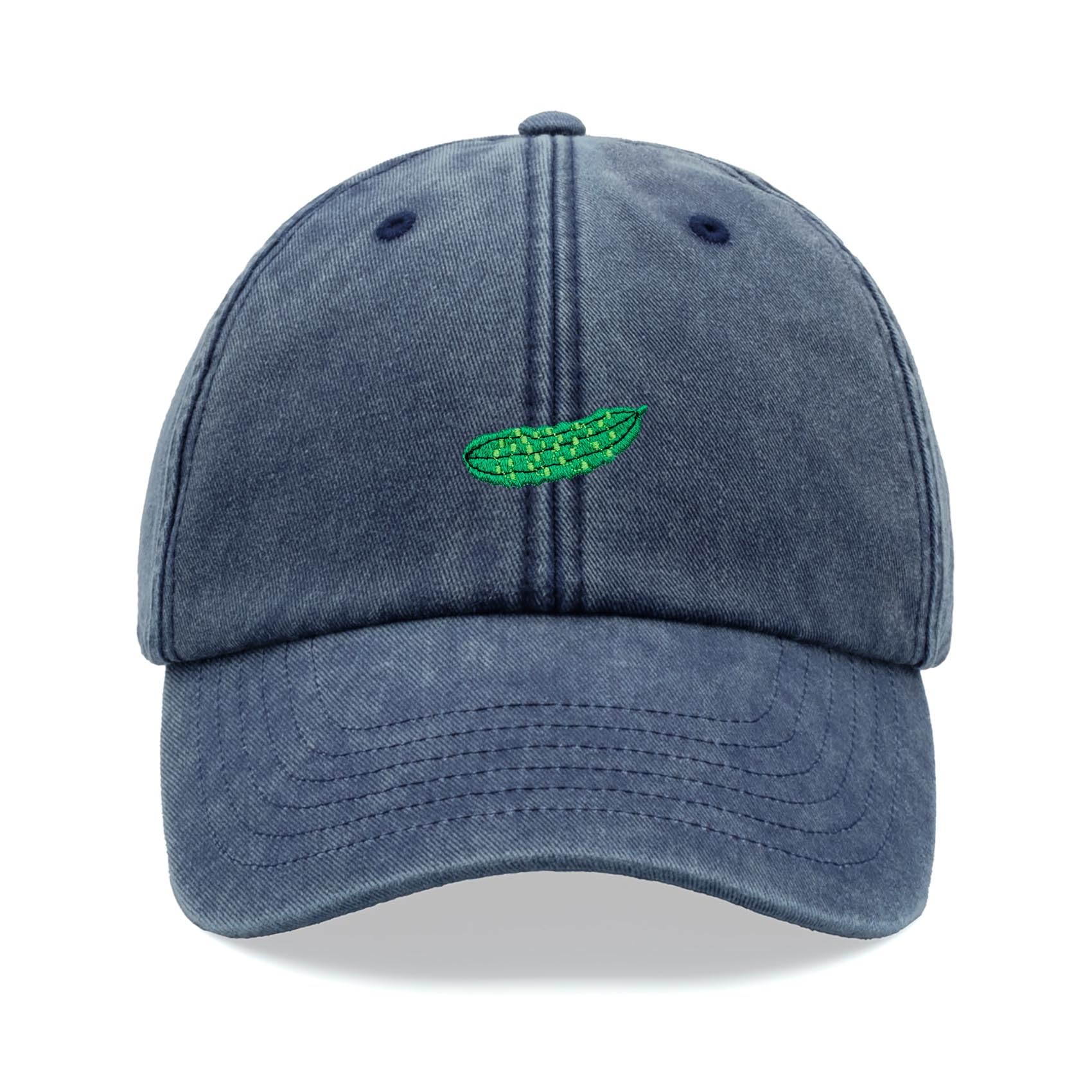 Cap Base Unisex Blue Denim Pickle Baseball Cap Vintage Washed Dad Hat Adjustable