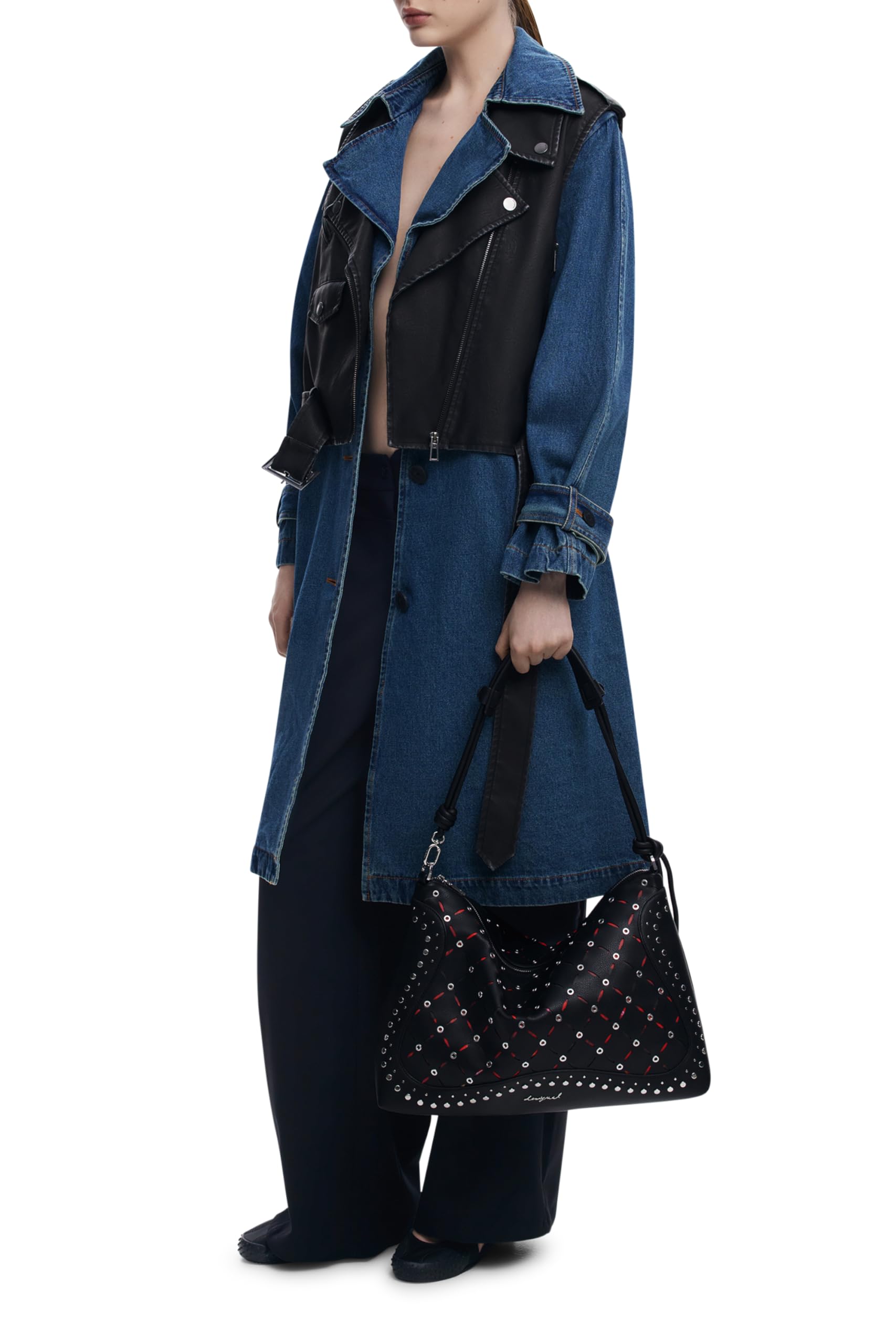 Desigual borsa a tracolla Leiria Yankee Shoulder Bag Black nero