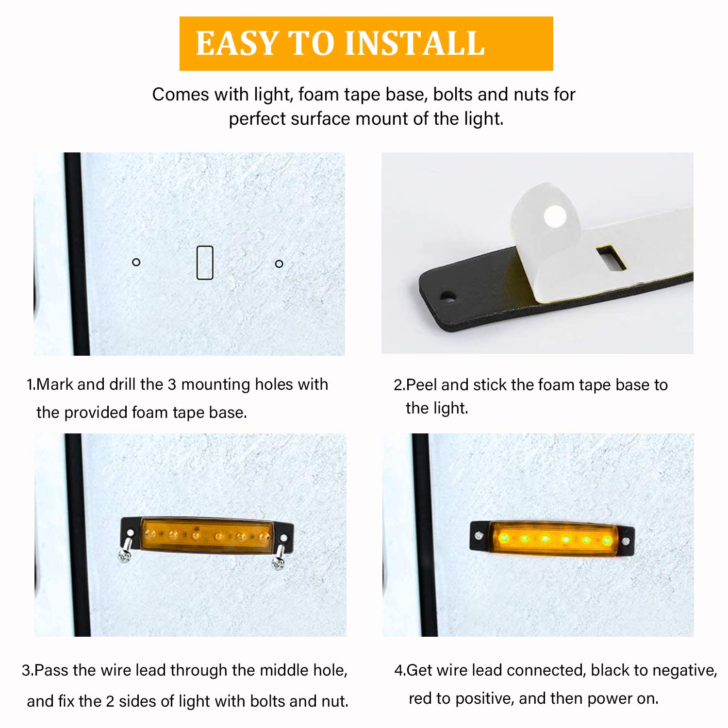 Buy PSEQT LED Boat Interior Lights Marine Courtesy Light Strip Deck