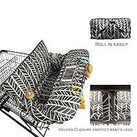 Vista 6 de Funda para carrito de compras para bebé, niño, niña, fundas de carrito multien 1 para bebés, funda acolchada suave para silla alta infantil, lavable