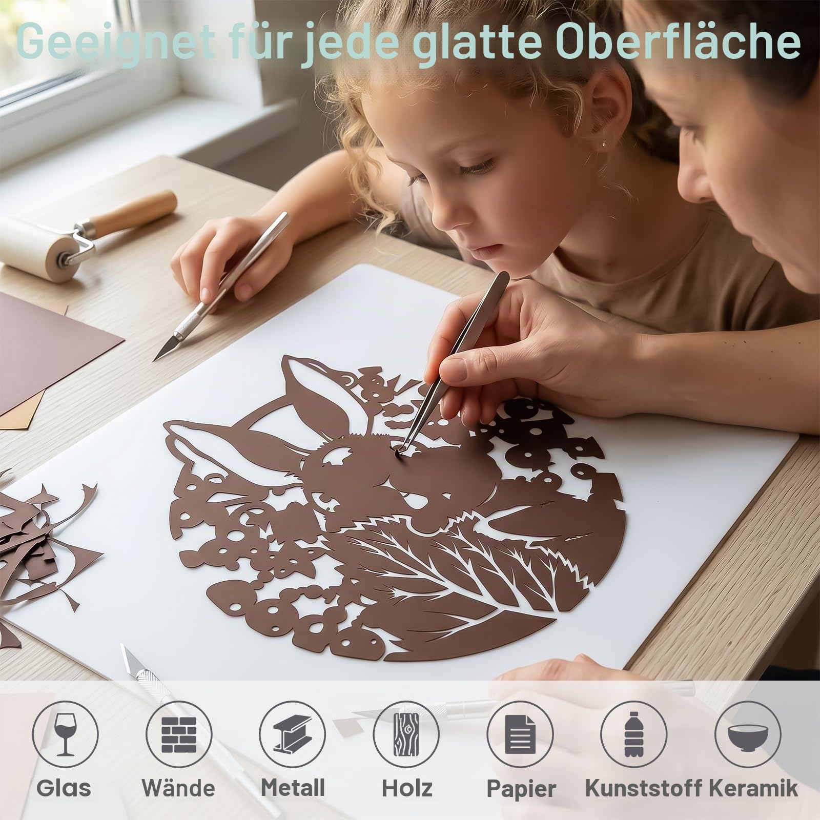 Vinylfolie Plotter Braun, Plotterfolie Vinyl 30,5 cm x 914.4 cm Plotterfolie Selbstklebend Matt Braun, Permanentes Vinylfolie Rollen Klebefolie für Cricut, Scrapbooking und Bastelprojekte