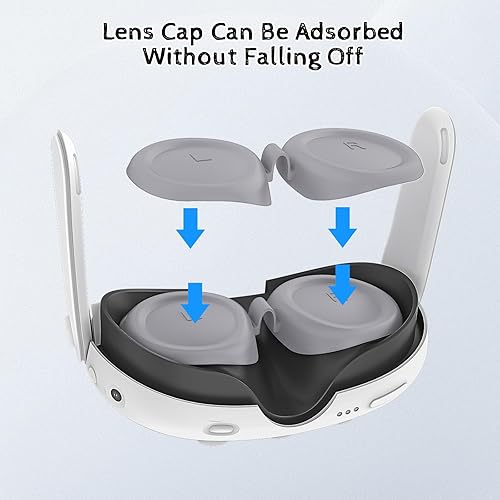 Miniatura 7 de Tyasoleil Funda de silicona VR para Meta Quest 3, accesorios de diseño mejorado para Oculus Quest 3, cubierta facial, agarraderas de controlador,