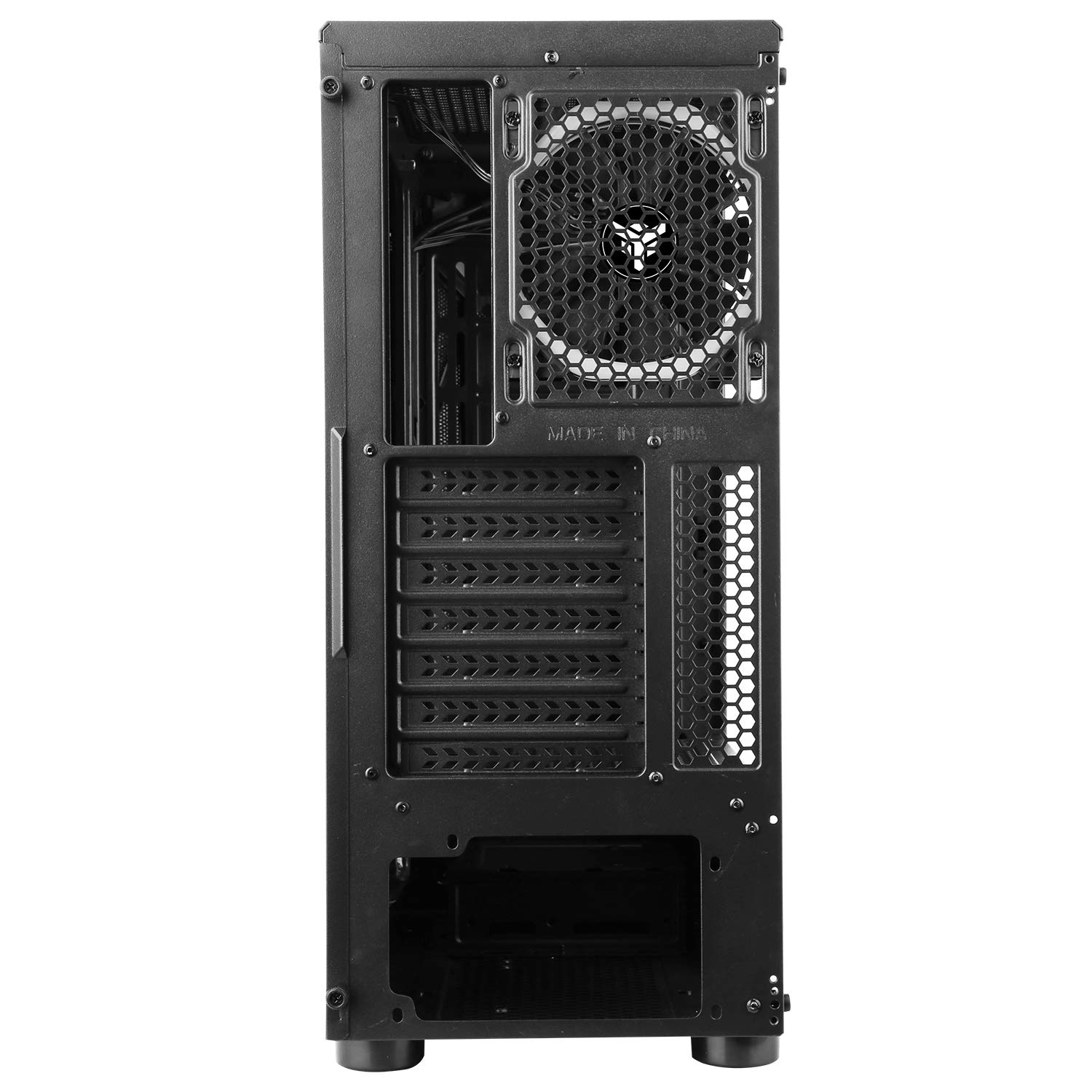 Itek THE ROCK EVO - Case PC Gaming Middle Tower ATX, 1 Ventole da 12 cm ARGB in dotazione, 2xUSB3.2 - frontale ABS e mesh, pannello laterale in vetro temperato, nero