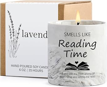 Book Lovers Gifts - Bookish Bookworm Gift for Women, Christmas Birthday Gifts for Librarian Readers Author, 6 Oz Book Lovers Candle Gift