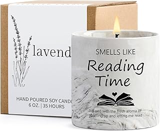 Book Lovers Gifts - Bookish Bookworm Gift for Women, Christmas Birthday Gifts for Librarian Readers Author, 6 Oz Book Lovers Candle Gift