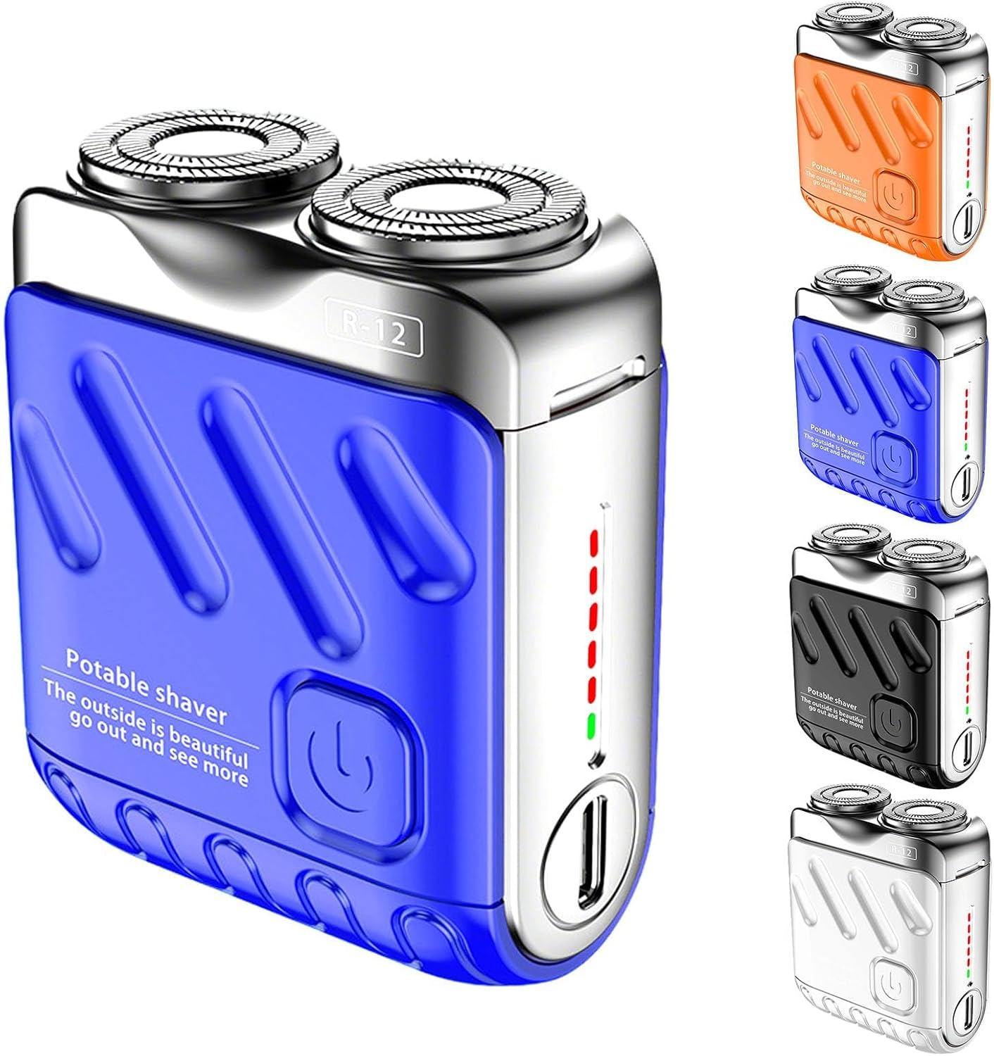 Portable rotating dual ring electric shaver, portable shaver with Ipx7 waterproof wet dry dual-use gift for both men and women, 2025 universal electric shaver for men and women (Blue, 1) Portable rotating dual ring electric shaver, portable shaver with Ipx7 waterproof wet dry dual-use gift for both men and women, 2025 universal electric shaver for men and women (Blue, 1)