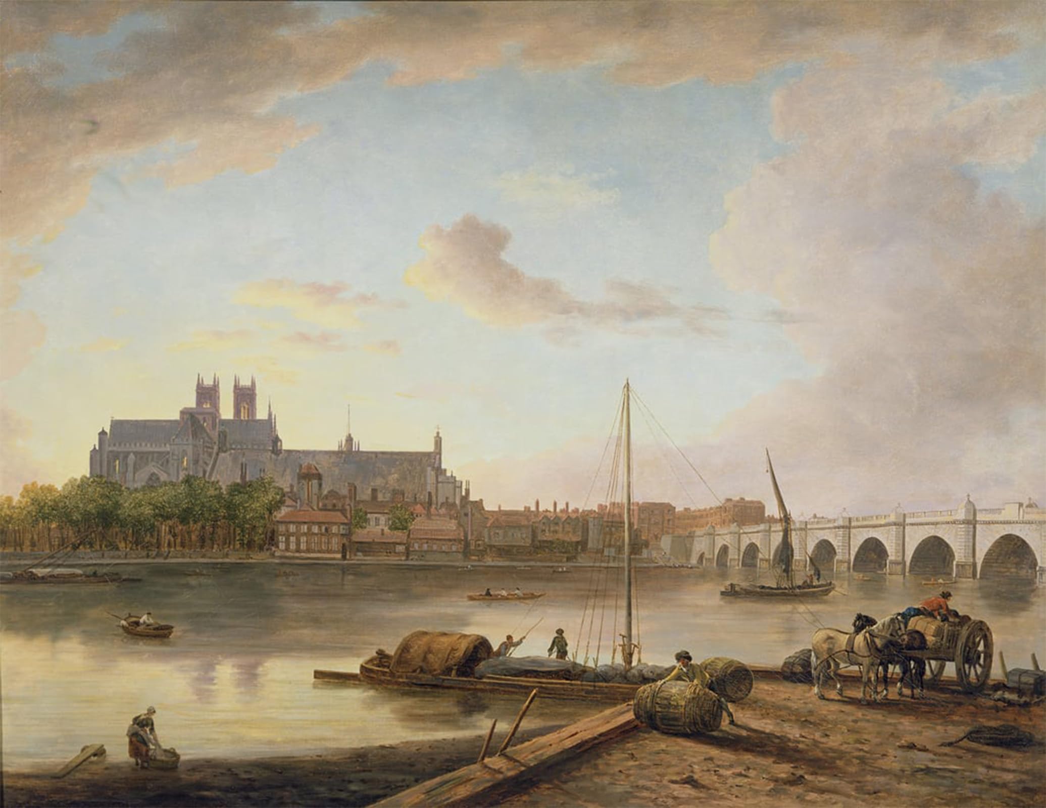 Posteriik No Frame Vintage Classic Picture Landscape Artwork Westminster By William Marlow Portrait Canvas Painting For Office Home Decor 60X90cm