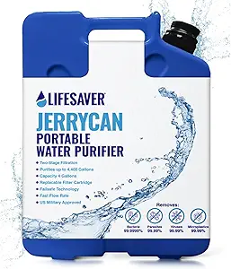 Lifesaver Jerrycan Water Purifier - Military Spec, Heavy Duty Water Purifier for Overlanding, Camping, Hiking, Emergency Preparedness and Survival Kit