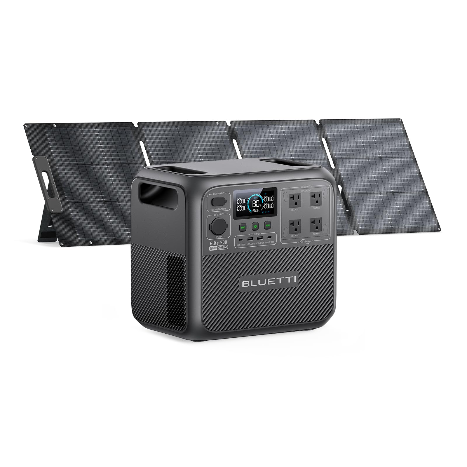 BLUETTI ポータブル電源 Elite 200 V2 BLUETTI Solar Generator Elite 200 V2 with 200W Solar Panel