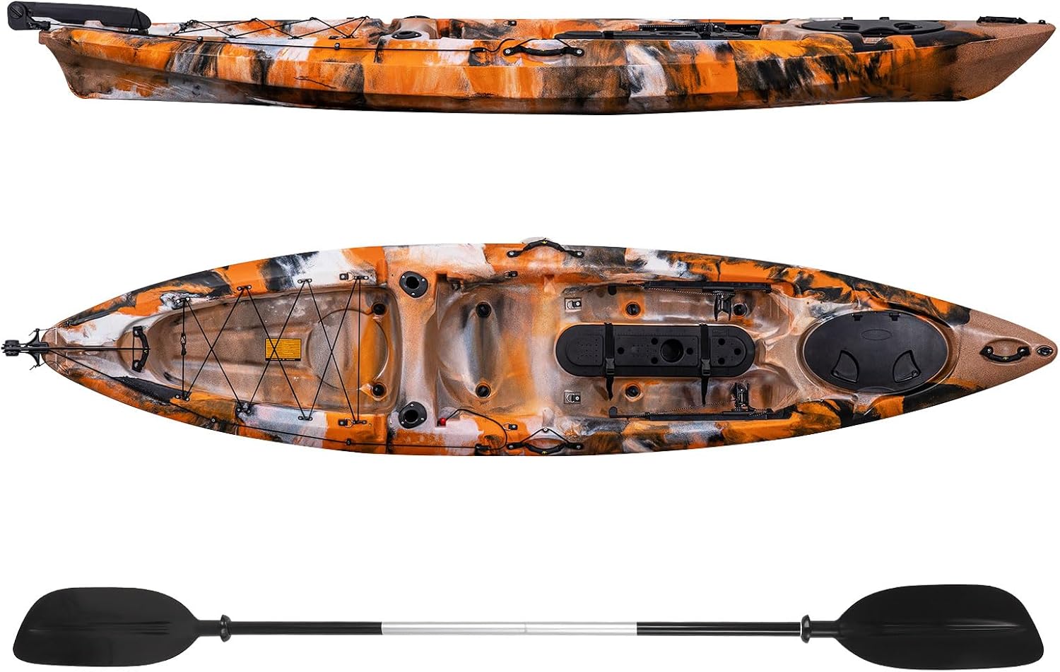 Fishing Kayak for Adults, Towallmark Sit on Top Kayak 11.9FT, with Paddle & Comfortable Seat, Hard Shell Recreational Ocean Kayak Boat for Lake, River, Sea Fishing Kayak for Adults, Towallmark Sit on Top Kayak 11.9FT, with Paddle & Comfortable Seat, Hard Shell Recreational Ocean Kayak Boat for Lake, River, Sea