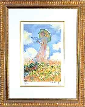 クロードモネリトグラフ厚みのある額に入っているのでたてかけられますです クロードモネリトグラフ厚みのある額に入っているのでたてかけられます