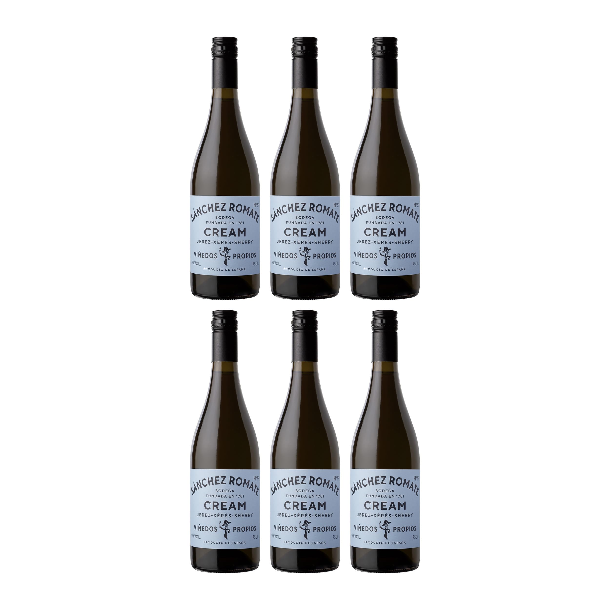 Sanchez Romate Cream Rotwein Rot süss Spanien inkl. FeinWert E-Book (6 x 0.75 l)