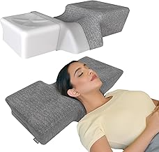 Anatomic Memory Foam Pillow | Ergonomic Contour Design | Cervical Neck Support for Sleeping | Comfort | Orthopedic Pillow with 2-Year Warranty | Standard Size | Black Melange Washable Cover