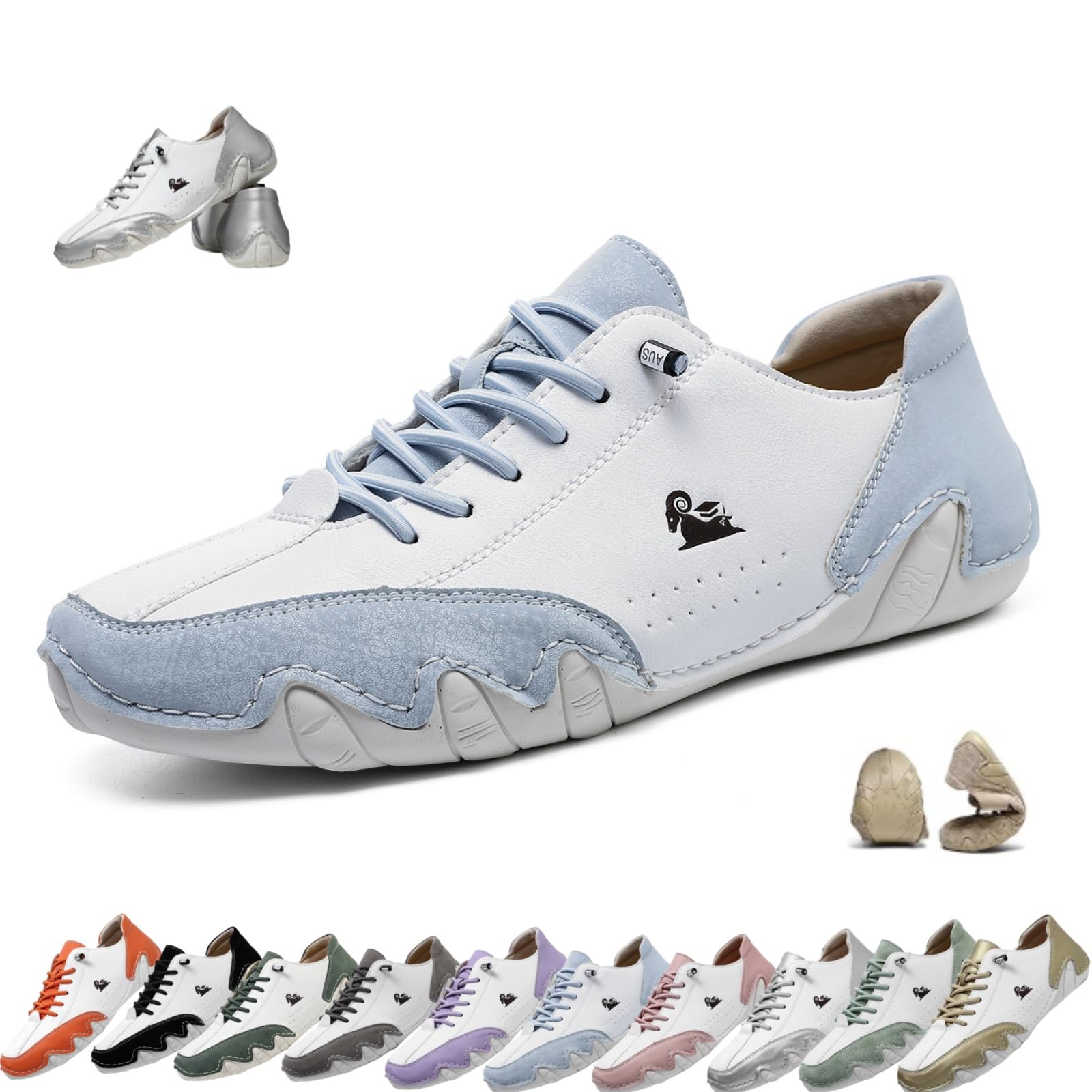 Handgefertigte Leder-Low-Top-Wanderschuhe für Herren und Damen
