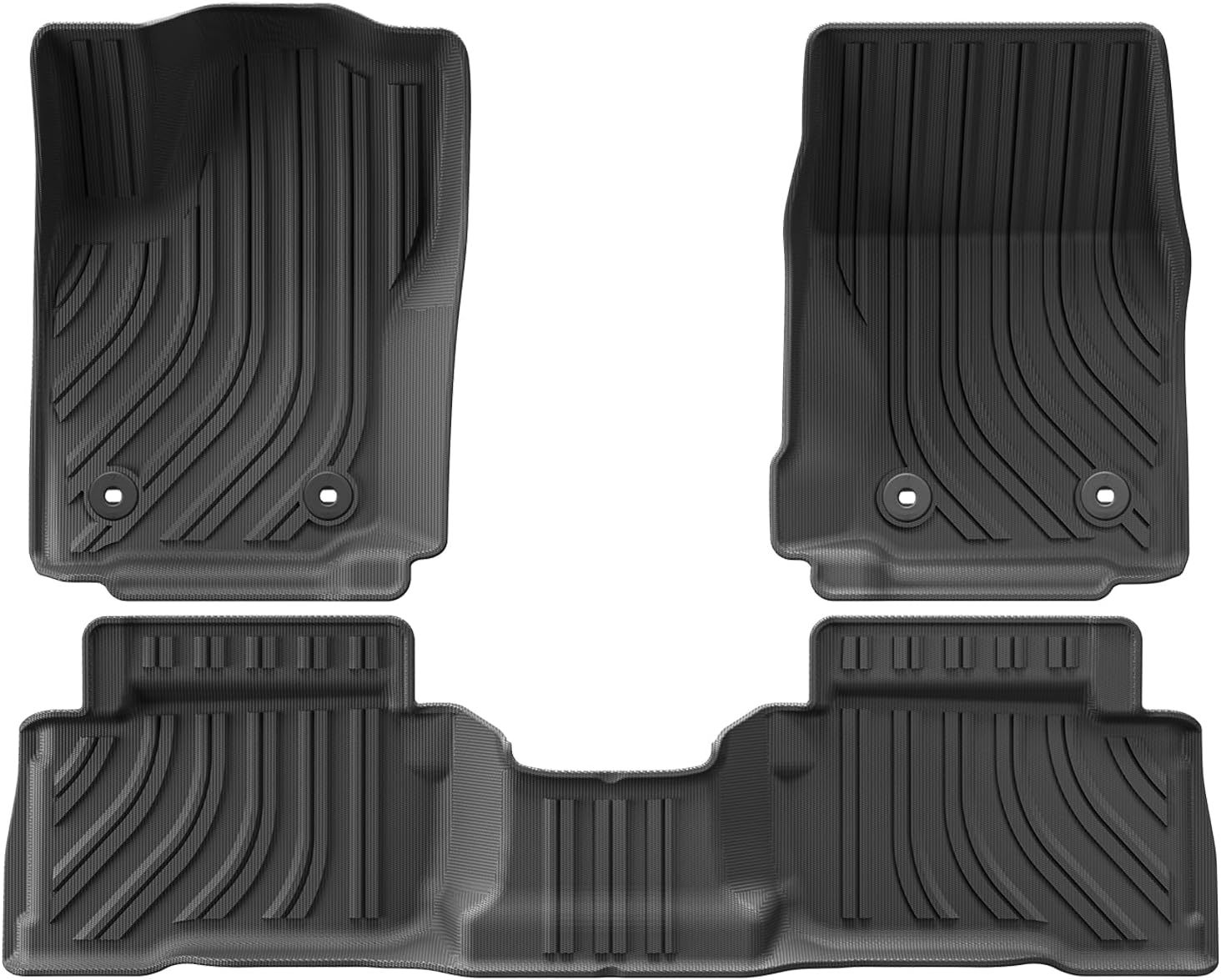 TPE All Weather Floor Mats for Toyota Tacoma 2024-2026 Double Cab Auto Trans (Not Hybrid), Custom Fit All Weather TPE Floor Liners, 1st&2nd Row Mat, Tacoma TRD/SR/SR5/limited Accessories