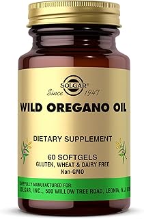 Solgar Wild Oregano Oil - Natural Oregano Leaves - Premium Quality - Easy Absorbable - 60 Softgels