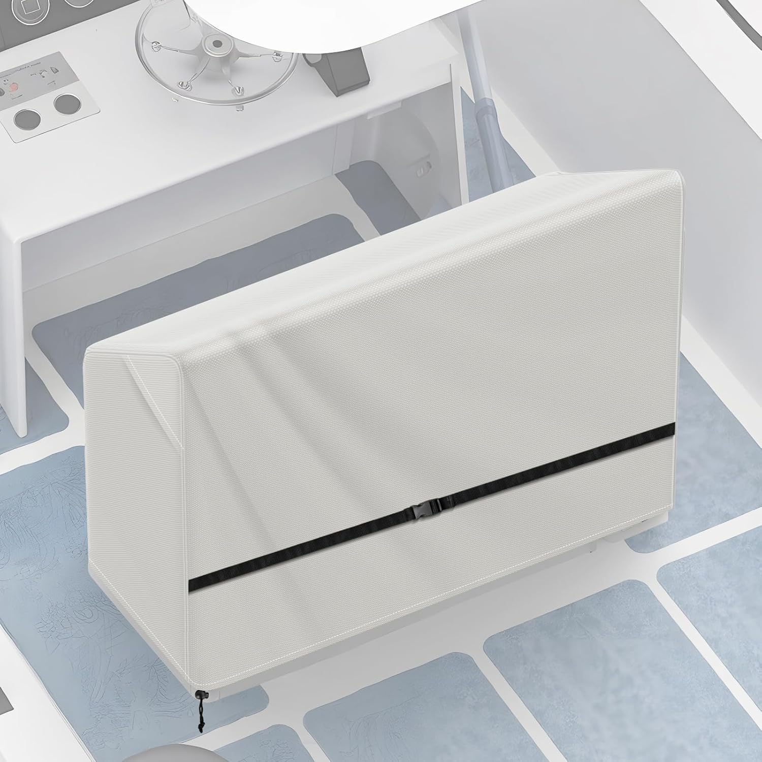 Waterproof Universal Leaning Post Cover, 900D Marine Grade Polyester Fabric Center Console Boat Swing Back Seat Cover, 47" H x 41" W x 24" D, Gray