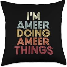 Ameer Name Ameer Personalized Name First Given Throw Pillow