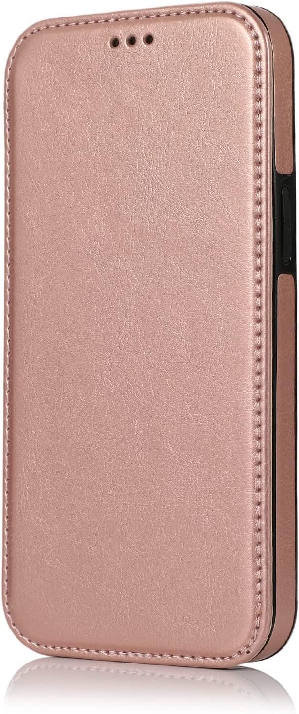 Wallet Case for iPhone 13/13 Mini/13 Pro/13 Pro Max, Premium Leather Wallet Flip Cover with Card Slots with RFID Blocking Shockproof TPU (Color : Pink, Size : 13 Mini 5.4")
