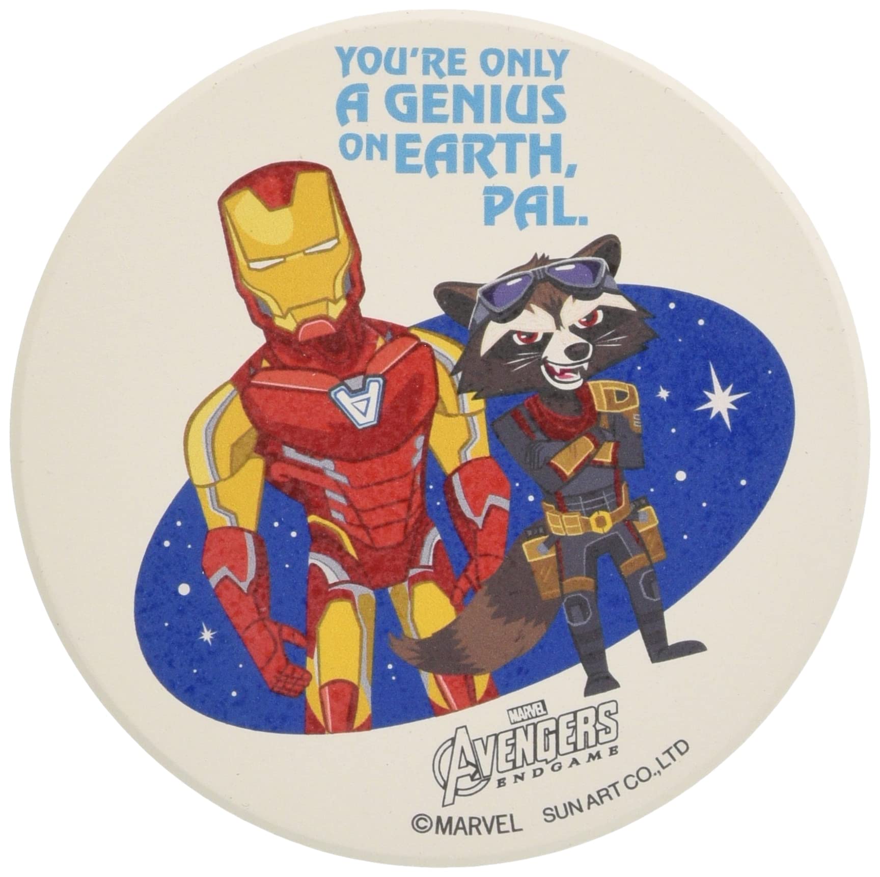 Amazon｜マーベル 「 アベンジャーズ 」 吸水 コースター アイアンマン