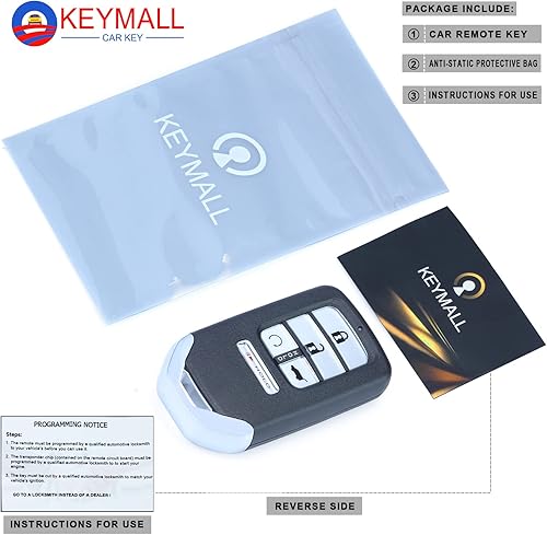 Miniatura 7 de Reemplazo de arranque remoto de entrada sin llave inteligente para Honda Pilot 2016-2018 para Civic CR-V 2017-2020 KR5V2X 5 botones 433 MHz ID47 Chip