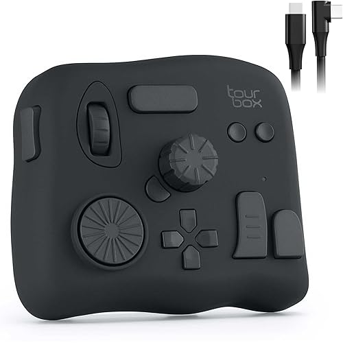 TourBox NEO - Customizable Editing Controller, Photo Color Grading Illustration Speed Editor, Intuitive Control Boost Productivity, Programmable Keyboard for Adobe CSP and More, Works with Mac/PC