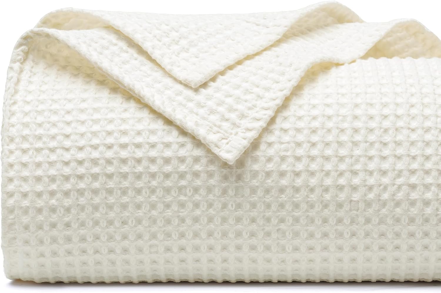 PHF 100 Cotton Waffle Weave Blanket Queen Size 90"x90