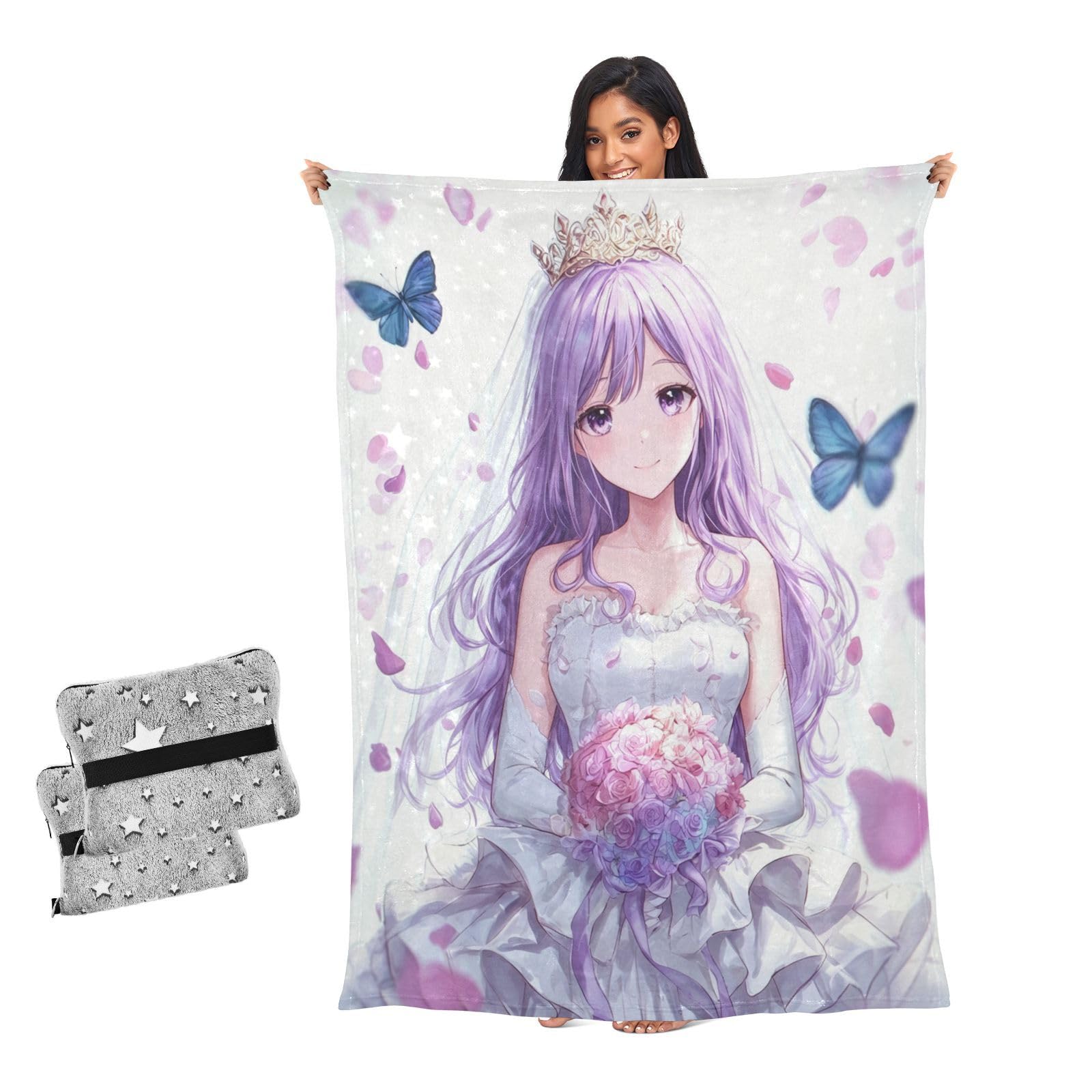 Couverture mignonne pour canapé violette pour vos soirées cocooning