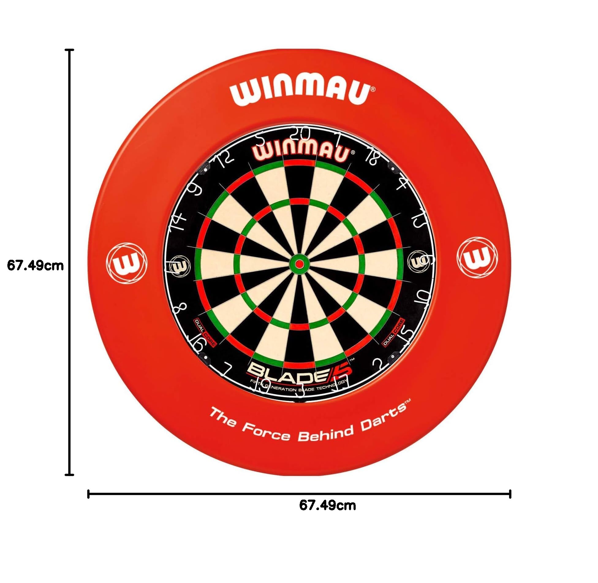 Winmau Zwykły cel do rzutek o profesjonalnym otoczeniu dopasowany wygląd cel rzutek przestrzennych