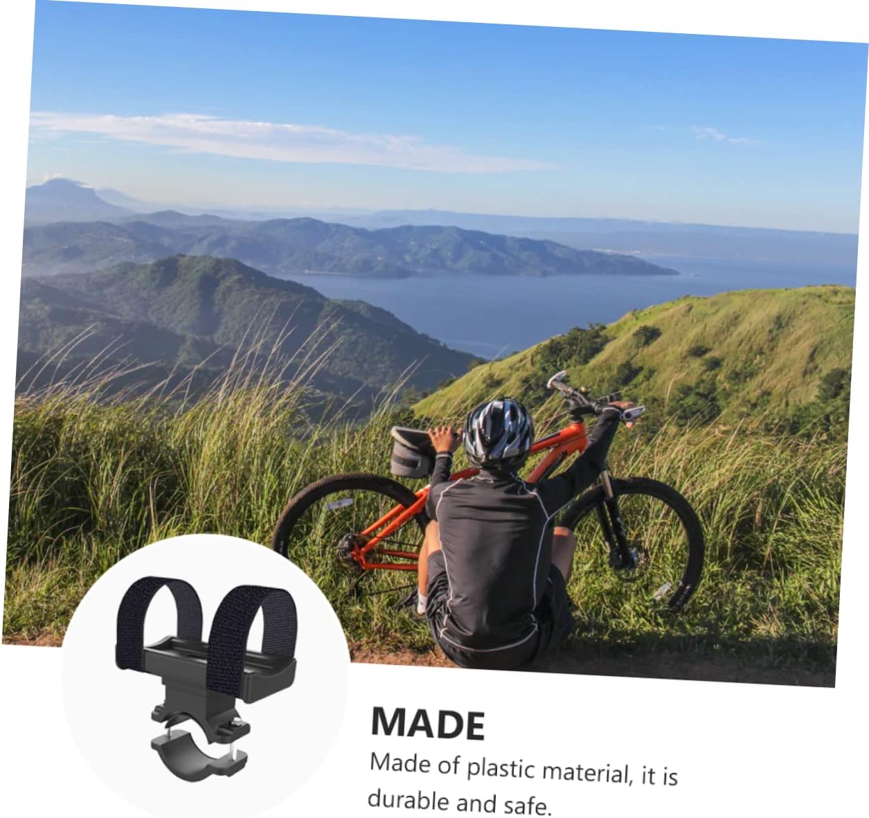 GANAZONO 3pcs Bike Handlebar Flashlight Bracket Mountain Bike Accessory for Headlight Stopwatch and Camera Stable Skid-resistant Design