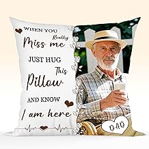 Bemaystar Personalized Memorial Throw Pillow with Photo - Ships Next Day, Sympathy Gift for Loss of Loved Ones, Custom Double-Sided Pillowcase, Bereavement Keepsake Home Decor