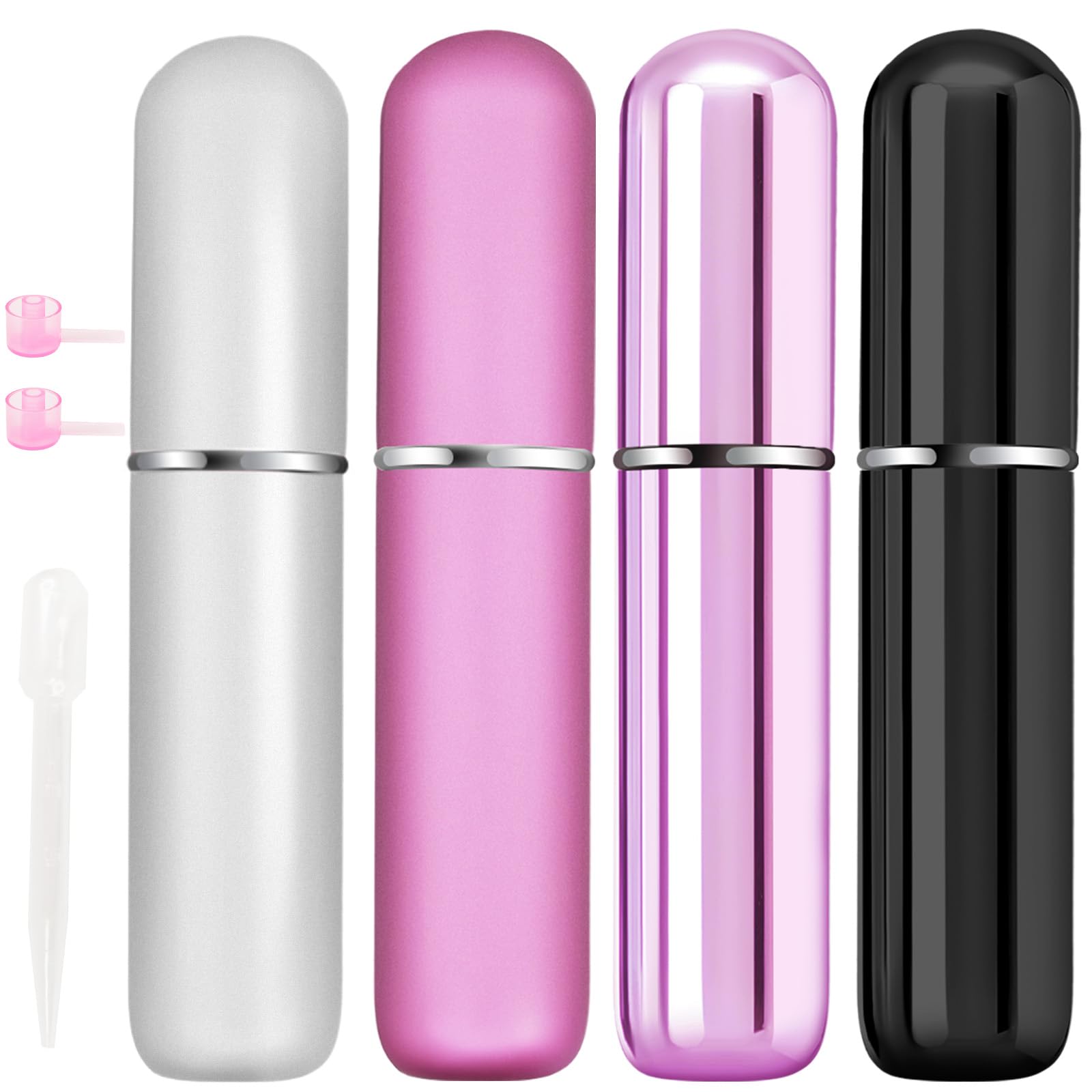 4pcs Mini Perfume Travel Bottle, Perfume Atomiser Refillable, 5ML Spray Bottles, Portable for Travel Holiday Women Man