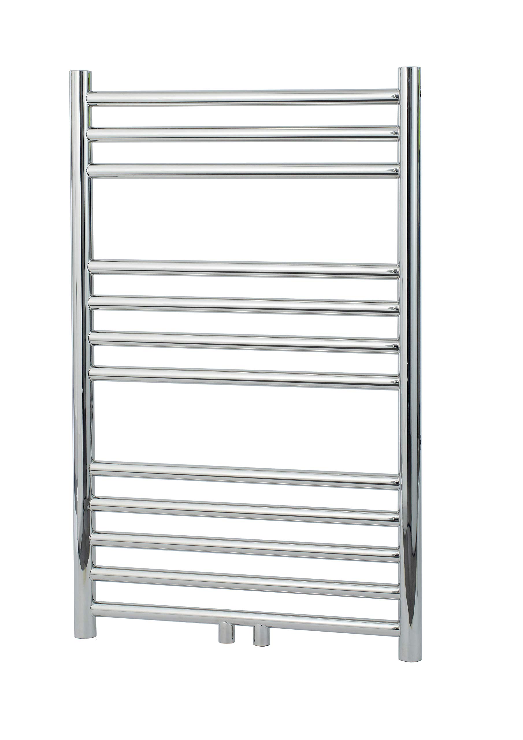 Greened House Boston Stainless Steel Towel Warmer with Centre Valve position (500mm wide x 800mm high)