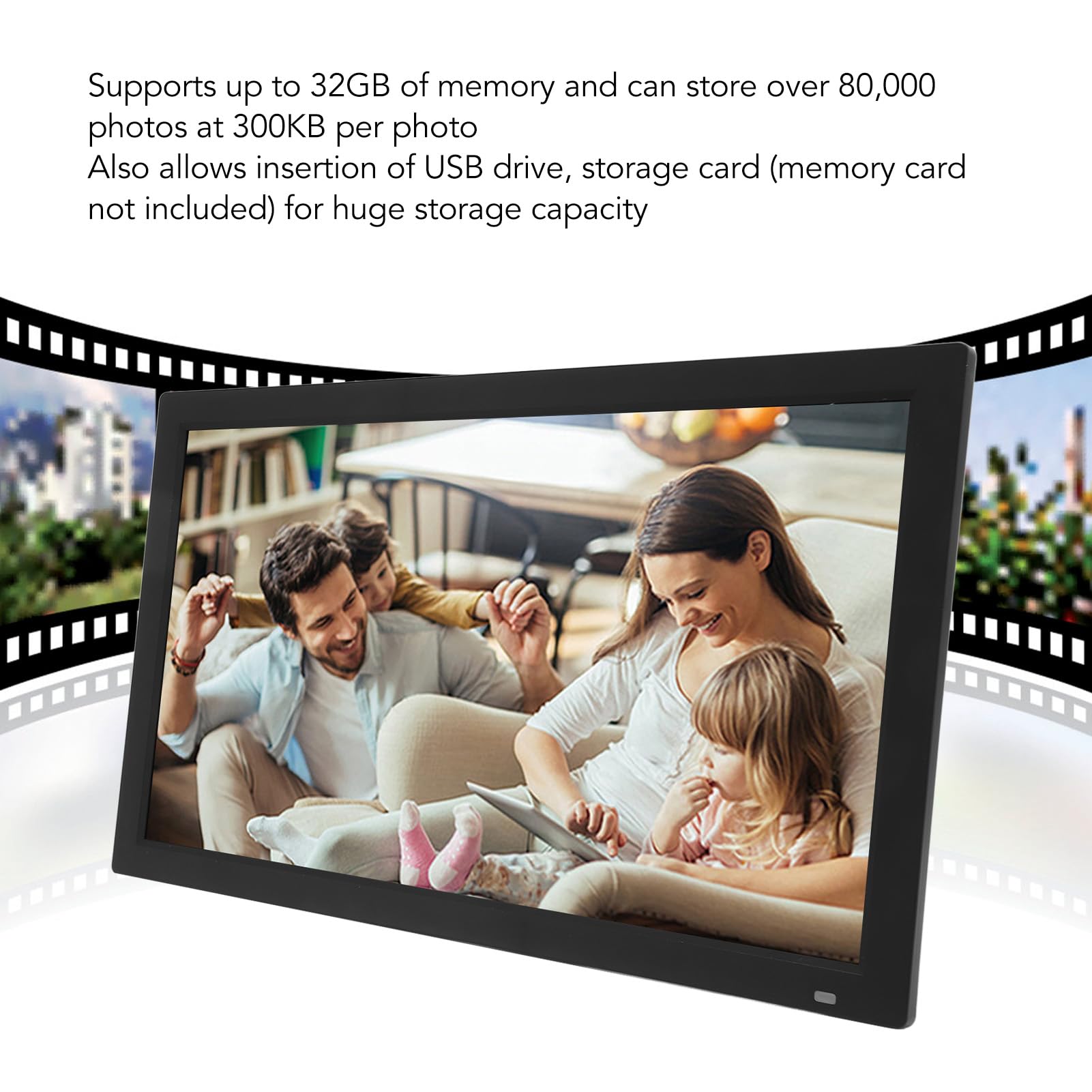 21,5 Zoll Digitaler Bilderrahmen WLAN - FHD IPS Mit Fernbedienung Schwarz