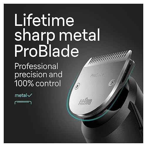 Miniatura 7 de Braun Kit de afeitado todo en uno para hombre Series 9 9440, 13 en 1 para barba, cara, nariz, recortadora de oídos, cortapelos, peluquería corporal
