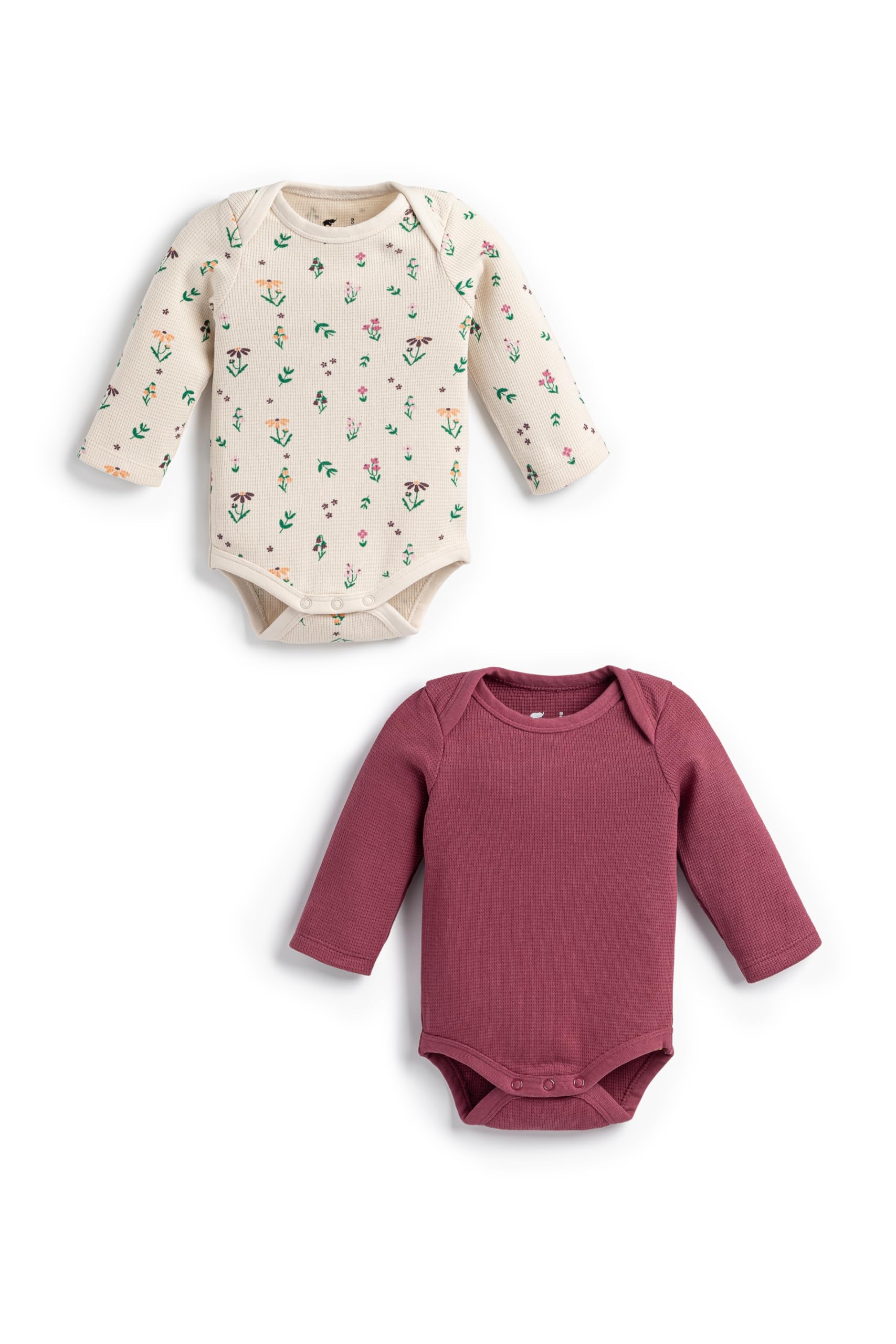 monica + andy Long Sleeve Jack & Jill Bodysuit, Organic Baby Clothes for Girls & Boys, For Preemie, Newborn & Infant