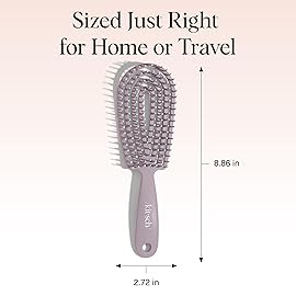 Kitsch Detangler Brush - Flexible Curly Hair Brush for Women, Men & Kids | Detangling Hairbrush with Bendable Frame and Ultra-Smooth Bristles for Wet or Dry Strands - Soft Violet