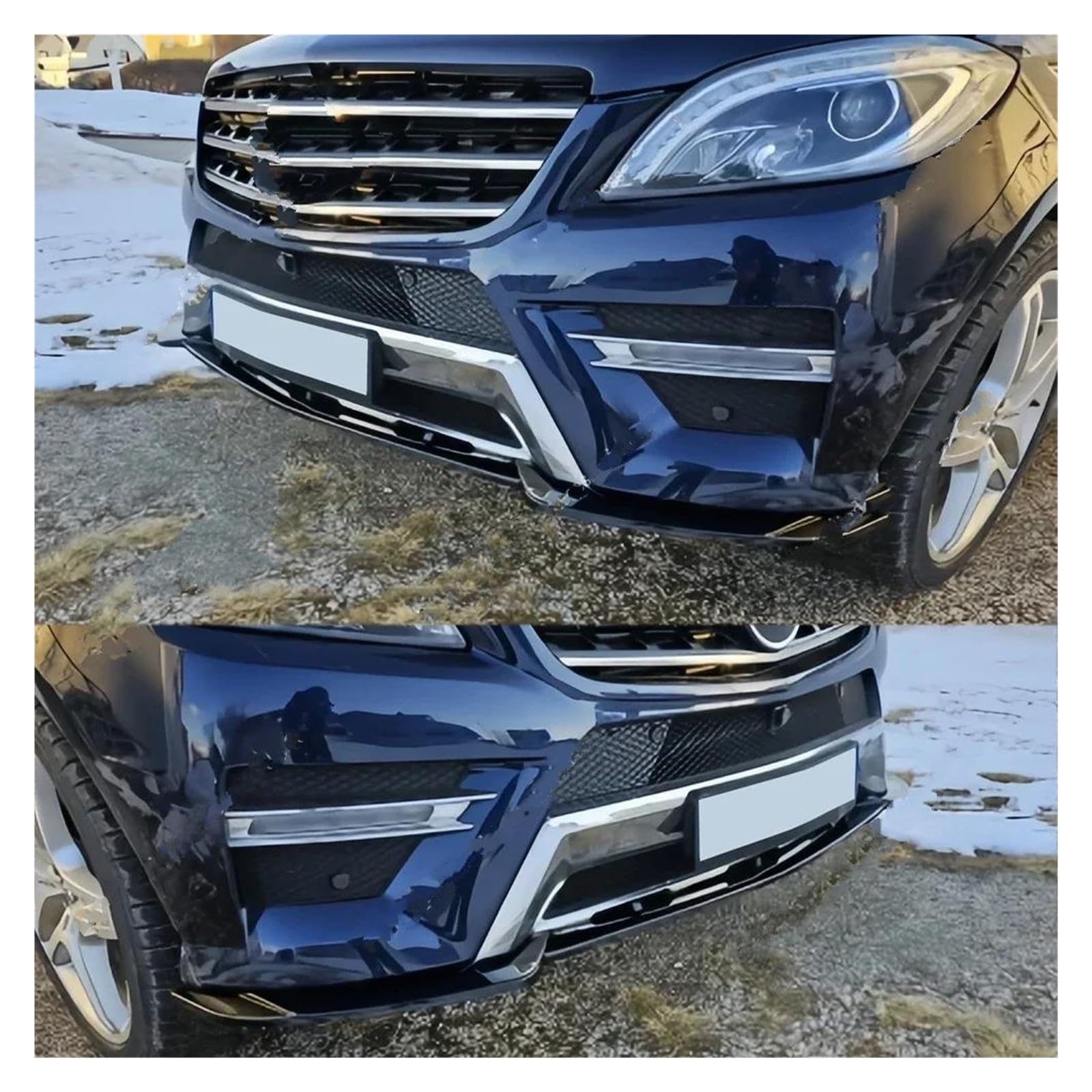 Frontspoiler 3Pcs Für Benz Für M-Klasse W166 ML250 ML350 ML400 ML500 2011-2015 Bodykit Tuning Front Lip Spoiler Splitter Diffusor Splitter