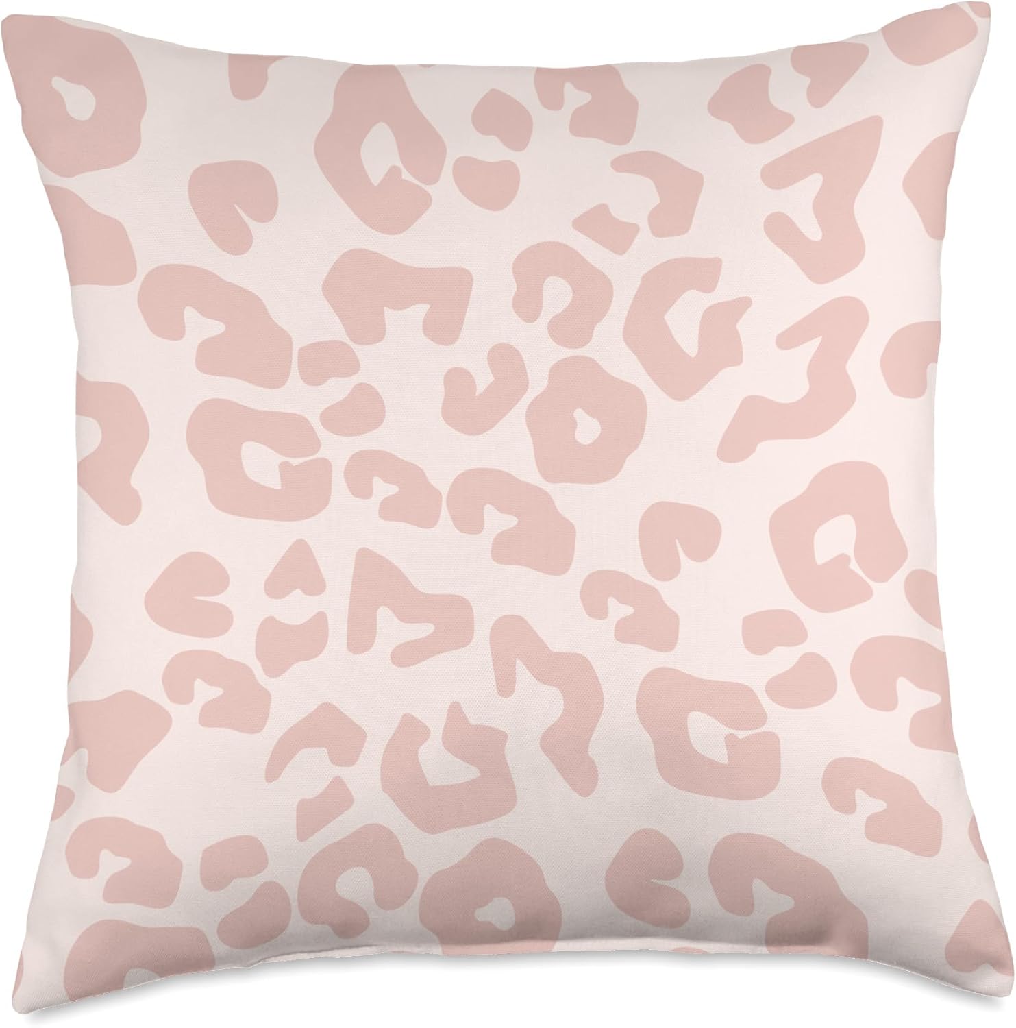 Aesthetic Pastel Light Pink Leopard Cheetah Skin Print Throw Pillow