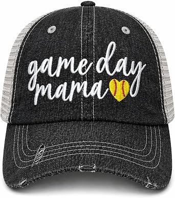 Cocomo Soul Womens Softball Game Day Mama Hat | Softball Mom Hat | 330 Dark Grey