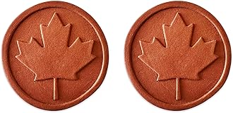 Fox Run Terracotta Brown Sugar Keeper and Saver, Maple Leaf, Set of 2