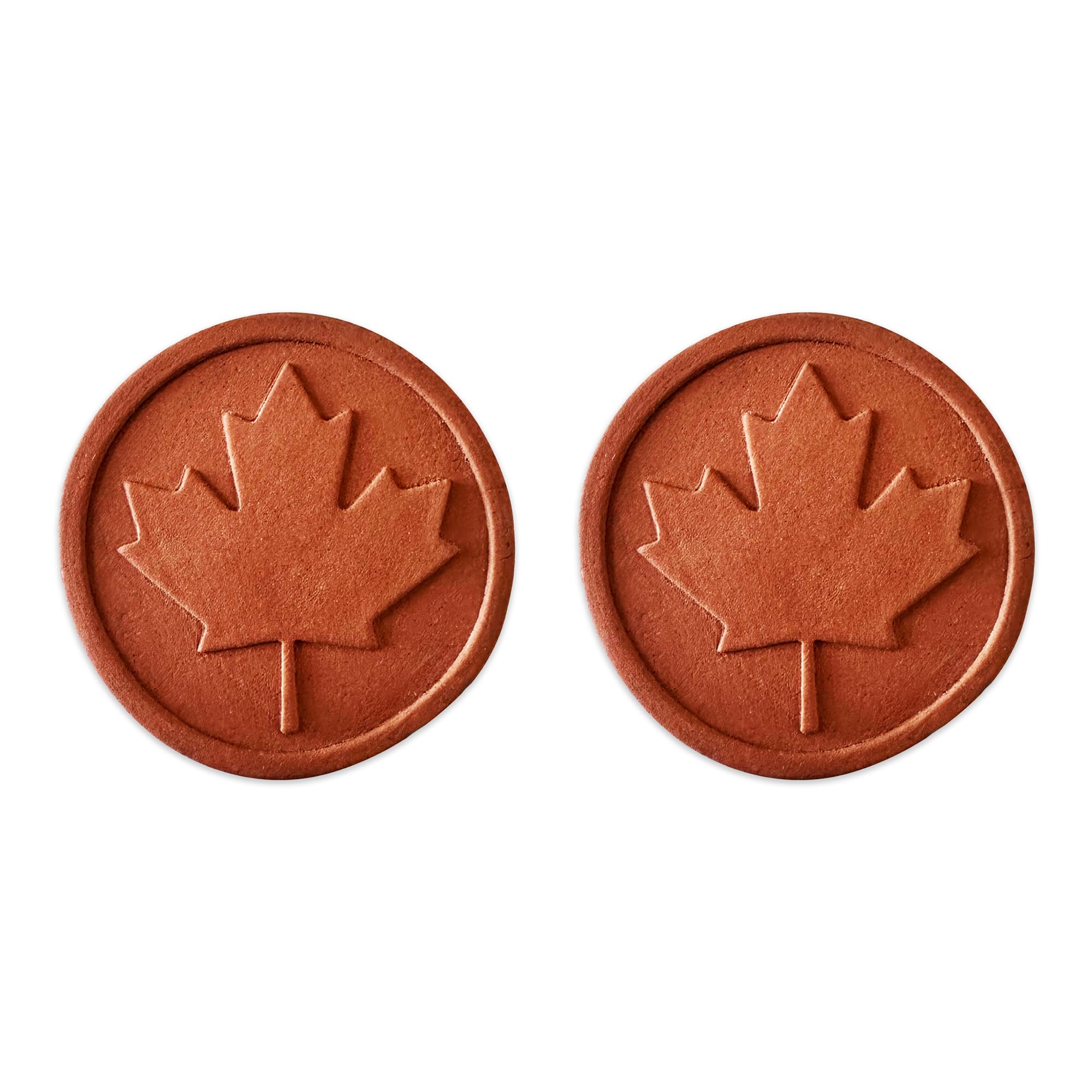 Fox Run Terracotta Brown Sugar Keeper and Saver, Maple Leaf, Set of 2