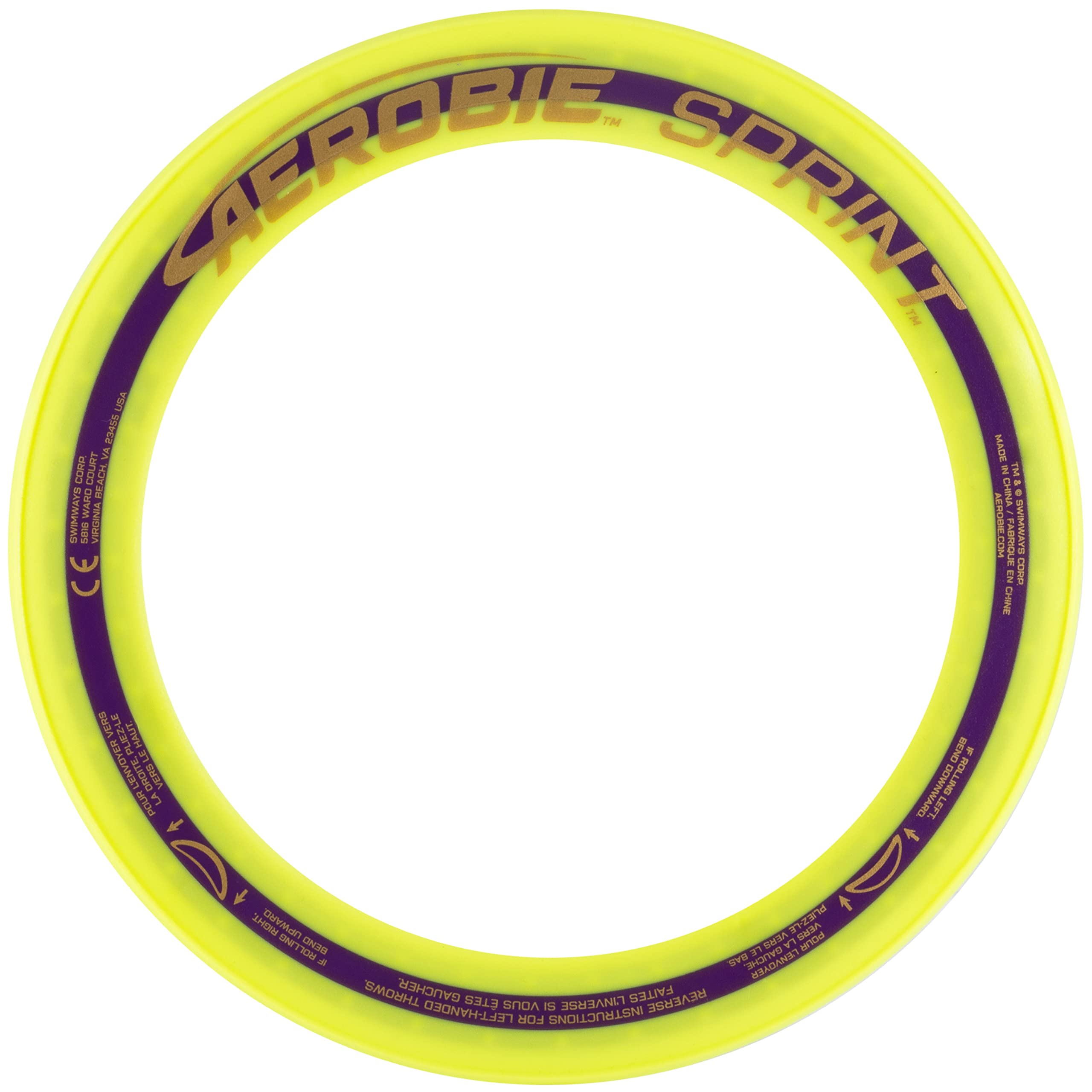 Aerobie Sprint Ring, Yellow
