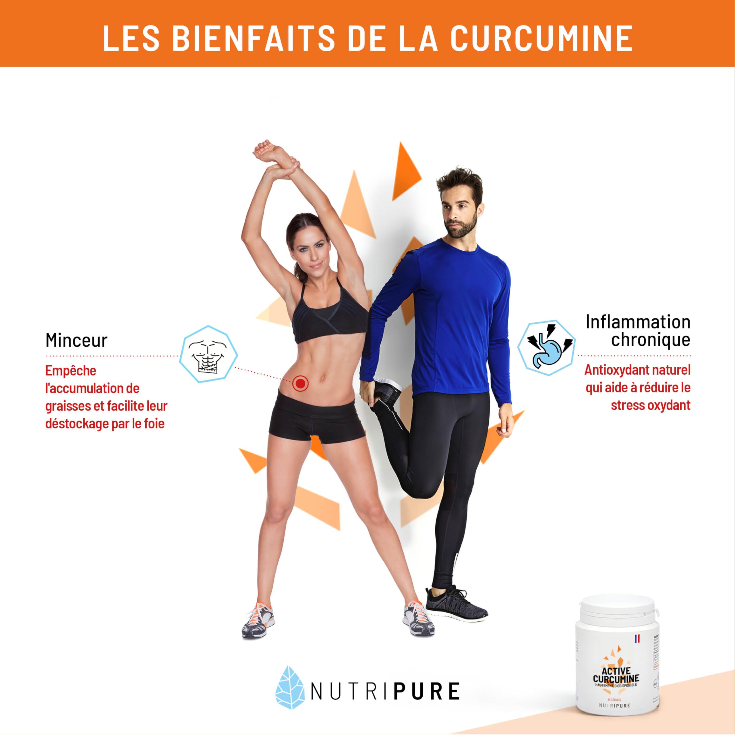 Curcumine Active Nutripure - 90 Gélules, Hautement Biodisponible, Végan, Fabriqué En France