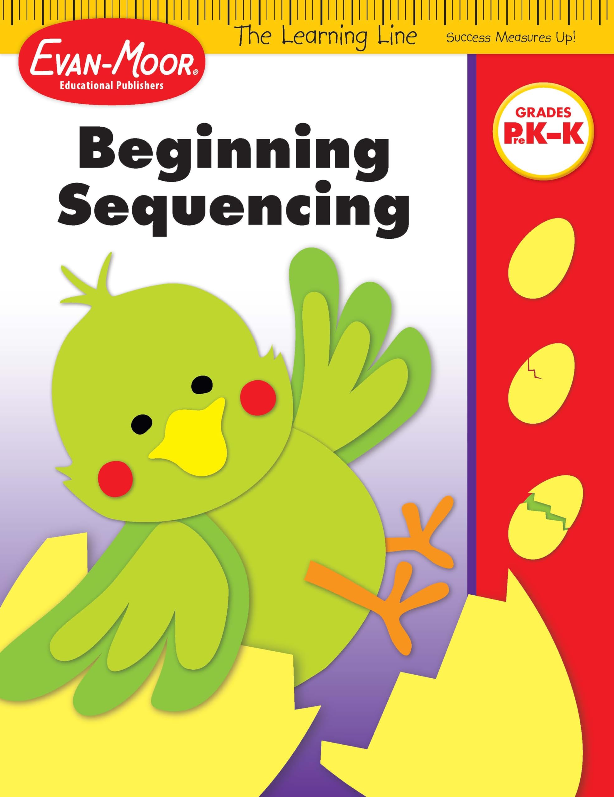 Evan-Moor Learning Line: Beginning Sequencing, Prek - Kindergarten Workbook