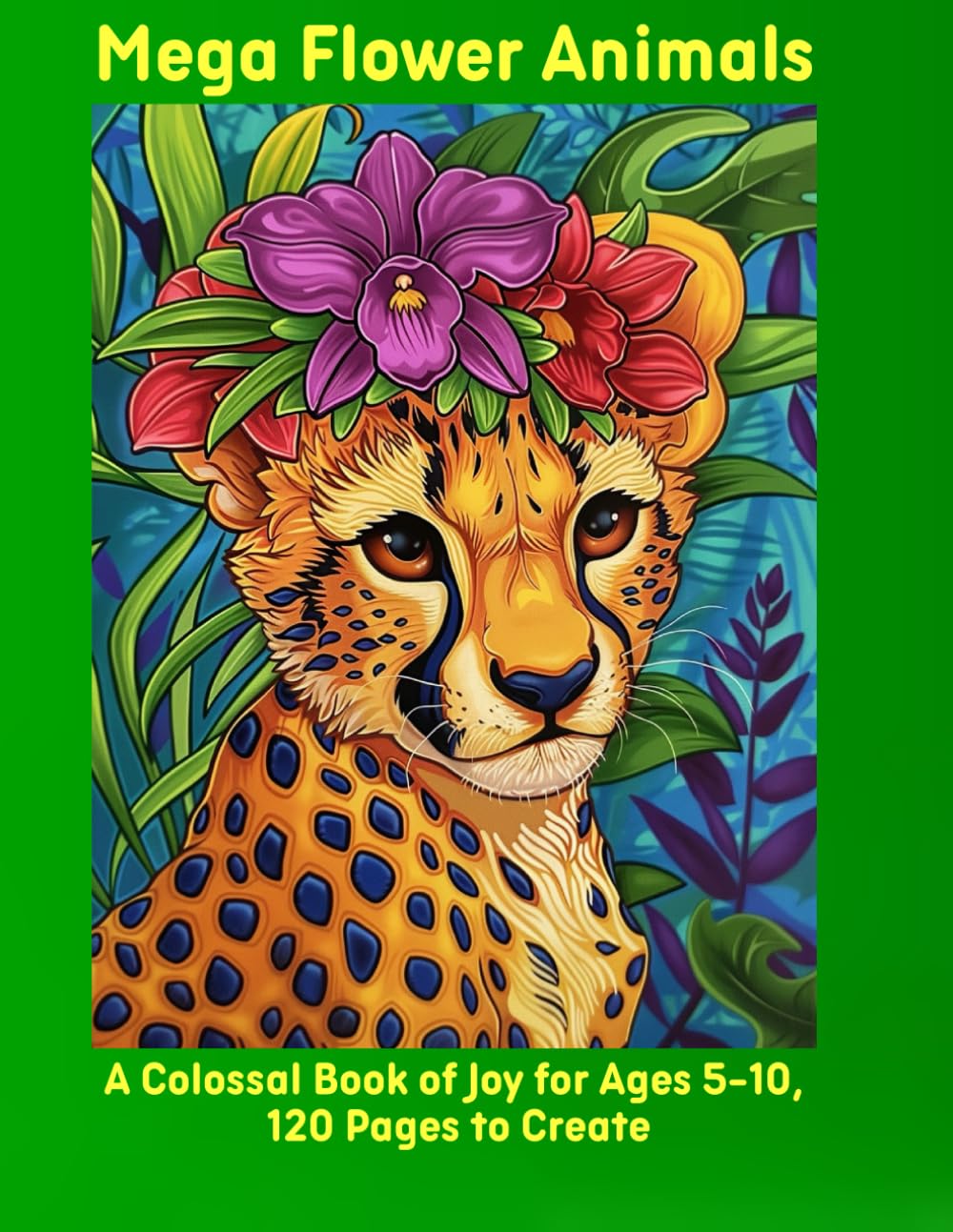 Mega Flower Animals: A Colossal Book of Joy for Ages 5-10, 120 Pages to Create